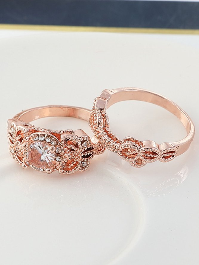 Rose Gold Alloy Vintage Rings Accessories Noracora Rose Gold