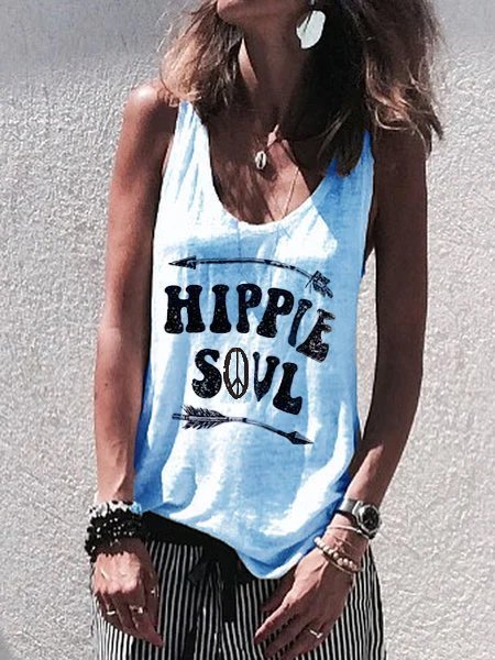 Casual Sleeveless Letter Shirts & Tops