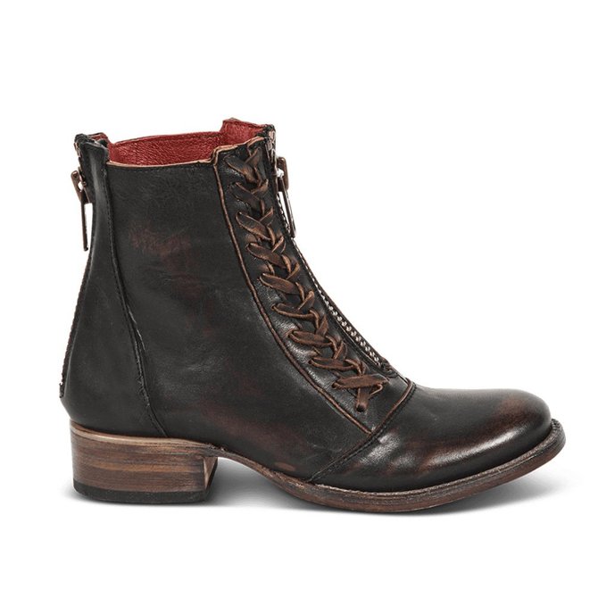 Holiday Artificial Leather Low Heel Fall Boots | noracora
