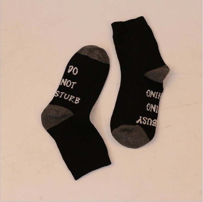 DO NOT DISTURB I'M BUSY DOING NOTHING Socks noracora