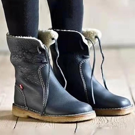 Casual Cotton Winter Low Heel Boots 