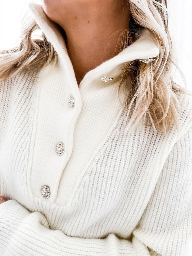 Long Sleeve Wool Blend Shift Sweater