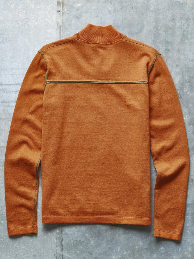 Yarn/wool Yarn Stand Collar Outdoor Men-Sweater