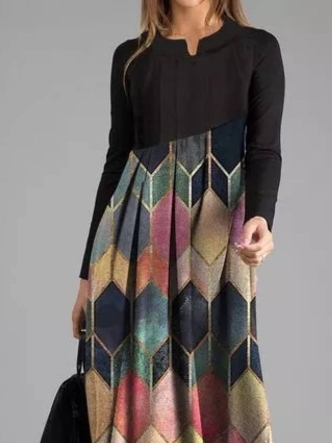 Casual Cotton Long Sleeve Knitting Dress