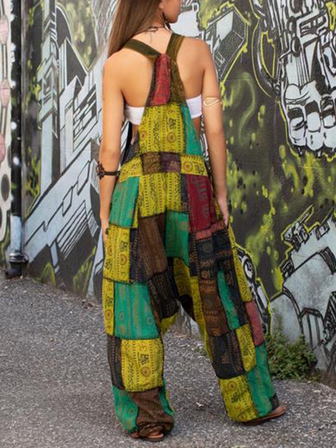 Tribal Color-Block Jumpsuit & Romper | noracora