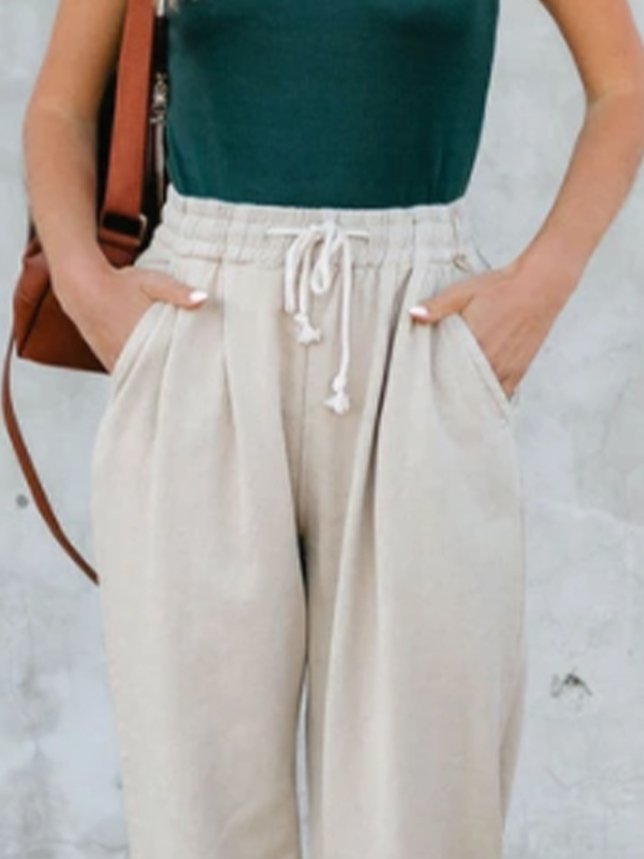 Casual Fit Cotton-Blend Pants