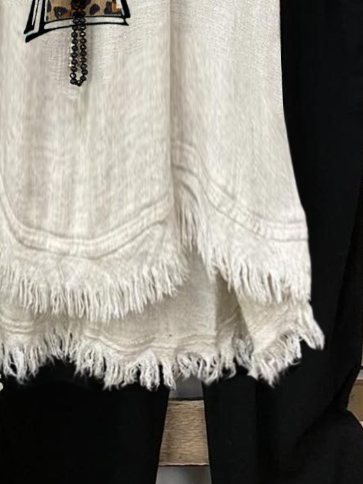 Casual Short Sleeve Animal Weaving Dress