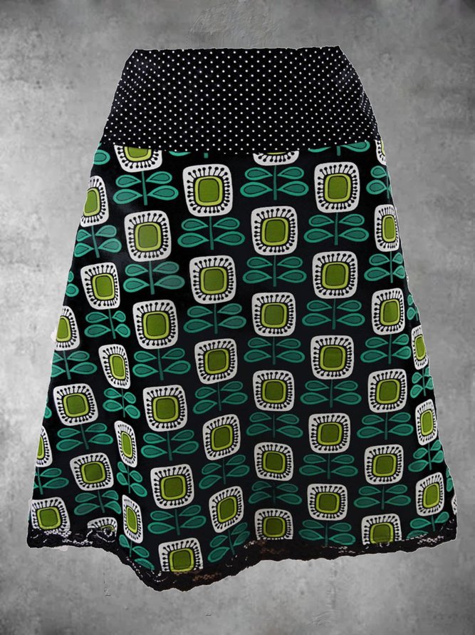 Casual Printed Skirt