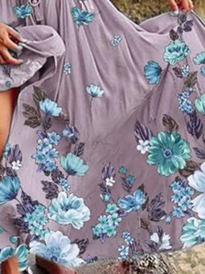 New Women Chic Plus Size Vintage Boho Holiday Sleeveless Floral Weaving Dress
