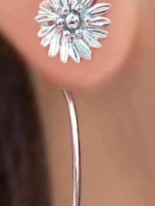 Flower Vintage Earrings All Season Alloy Jewelry