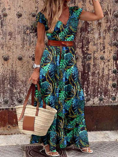Tropical Casual A-Line Dresses | Clothing | Cotton-Blend A-Line ...