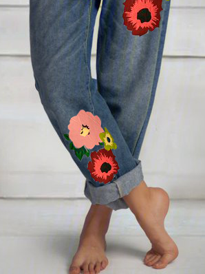 Casual Printed Denim Denim&jeans
