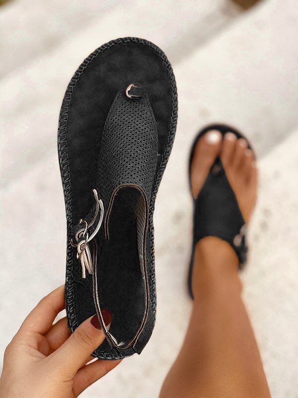 Women's Plus Szie Hollow Simple Sandals | noracora