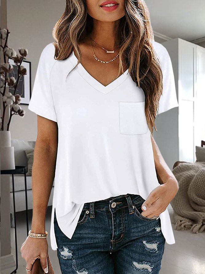 Short Sleeve Cotton-Blend T-shirt