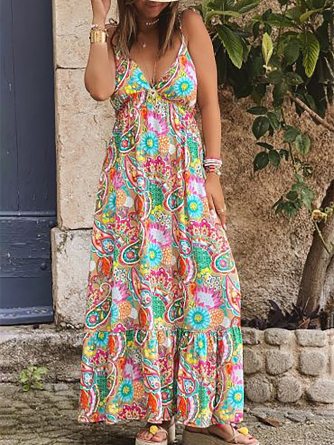 Plus size Sleeveless Hippie Summer Dresses noracora