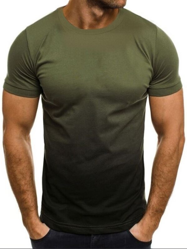 Short Sleeve Casual Color Block Crew Neck Shirts And Tops Men Tops Color Block Casual Men T 1355