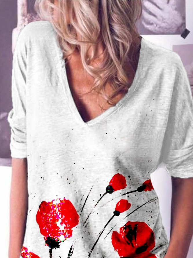 Floral Long Sleeve Tshirt noracora