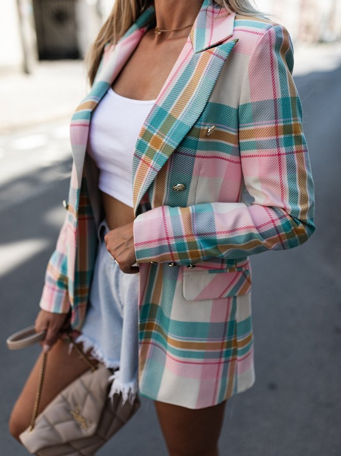 Checkered/Plaid Shift Outerwe...