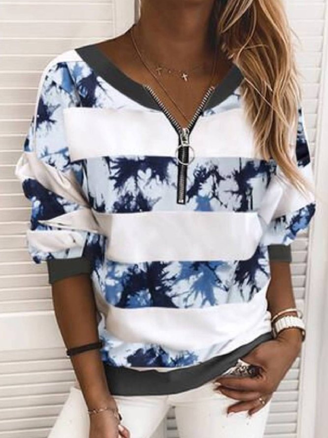 Long Sleeve Floral-Print Sweatshirts