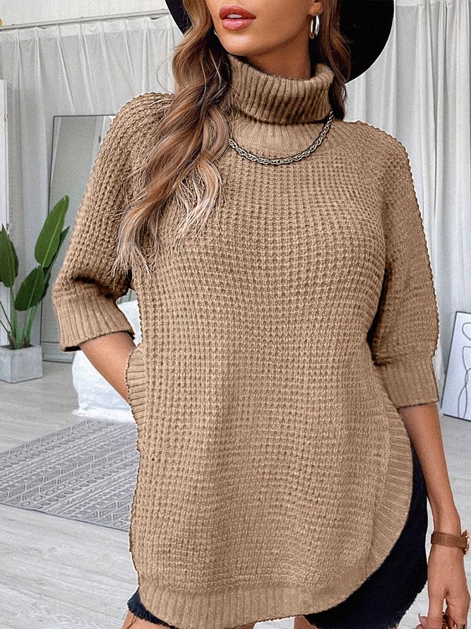 Long Sleeve Cotton V Neck Sweater