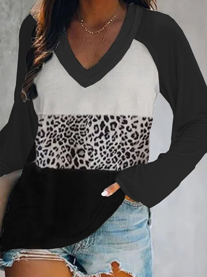 Cotton Blends Holiday Leopard Shirts & Tops