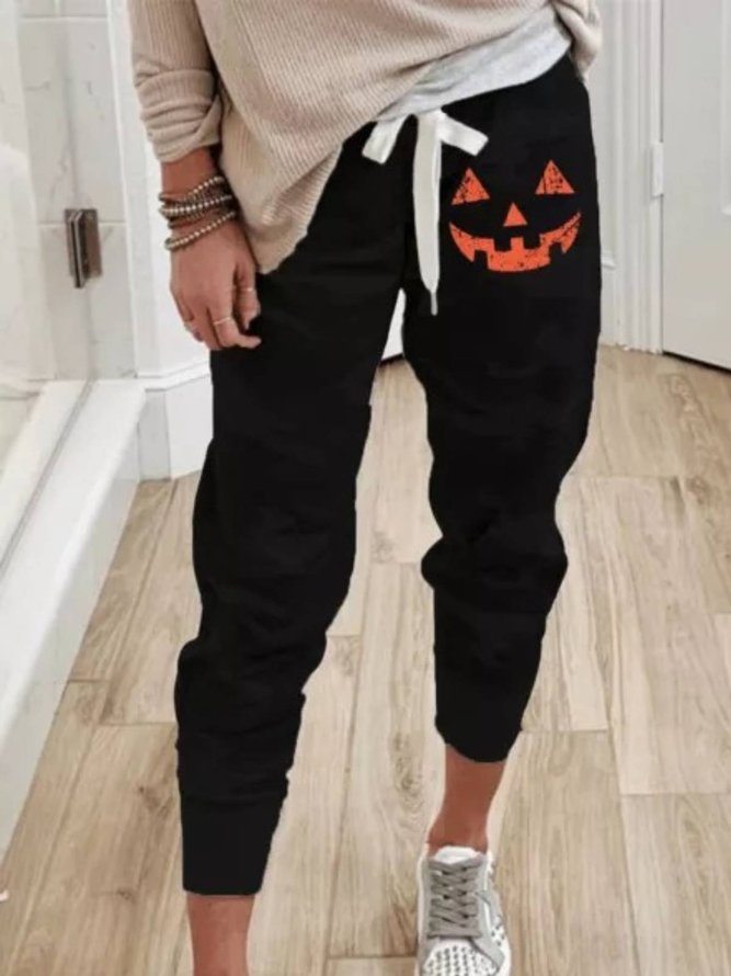 Halloween Casual Fit Cotton Joggers