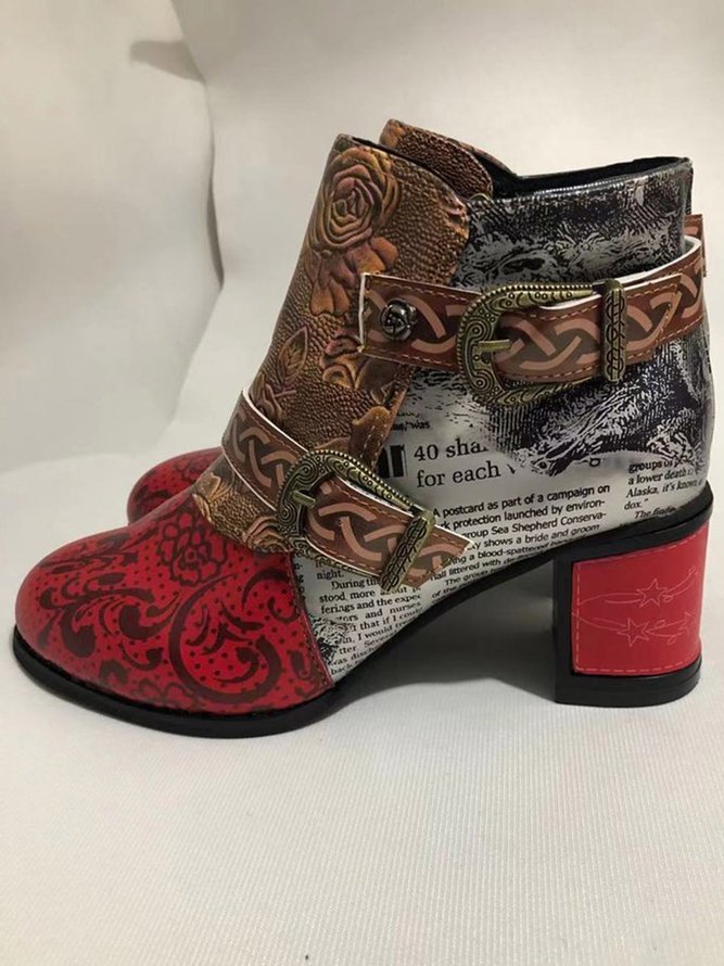 Personalized Printed Letter Stitching Boots