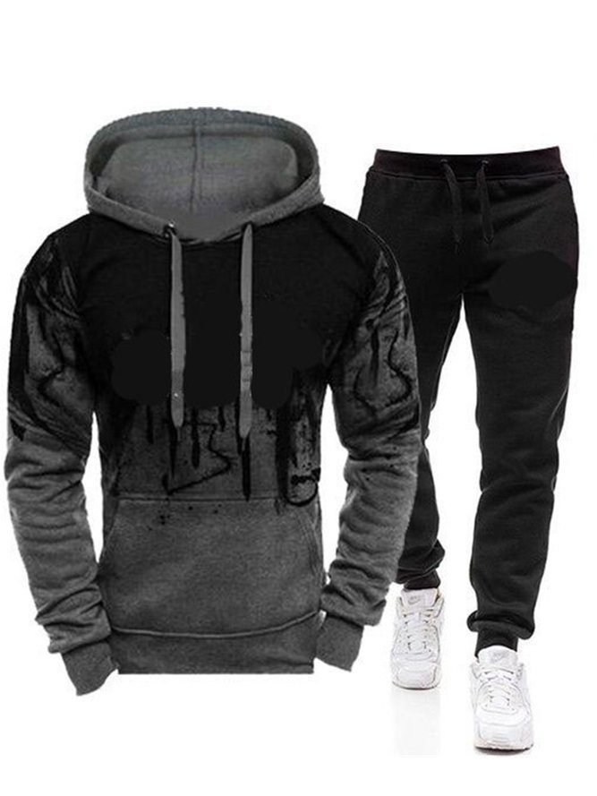 Casual Hooded & Sweat[pants Suits