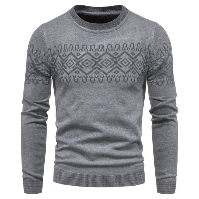 Long Sleeve Cotton Crew Neck Sweater