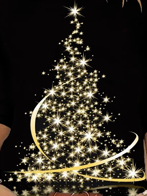 Christmas tree Crew Neck Shirts & Tops