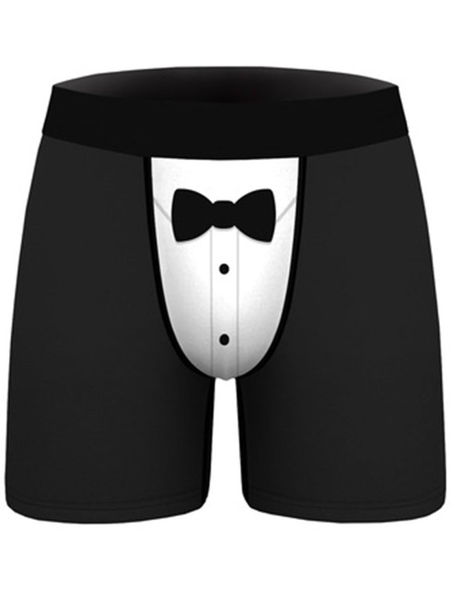 Men's Christmas Bow Breathable Panties