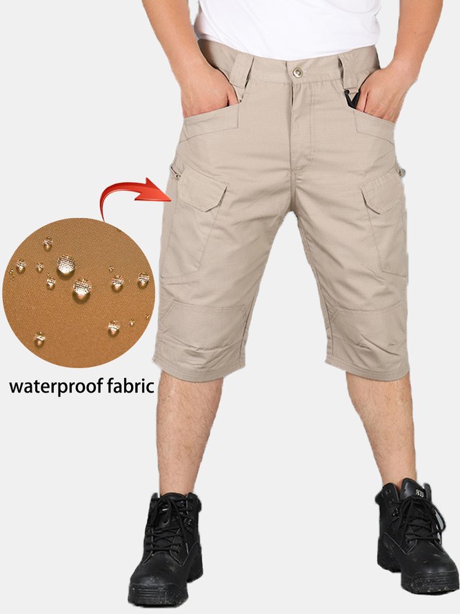 Men's Outdoor Waterproof Quick Dry Multi Pocket Cargo Shorts