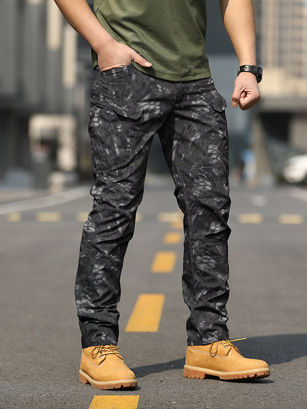 Men's Outdoor Waterproof Antifouling Breathable Multi-pocket Cargo Casual Pants