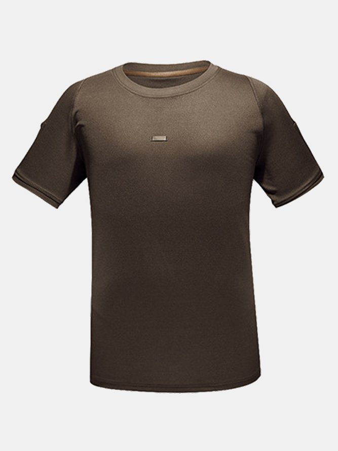 Men's Outdoor Breathable Quick Dry Quick Cooling Tactical Round Neck Tee