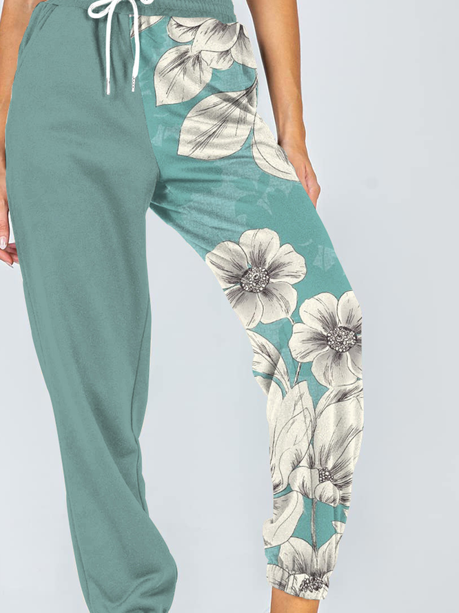 Fashion Casual Patchwork Printed Track Pants