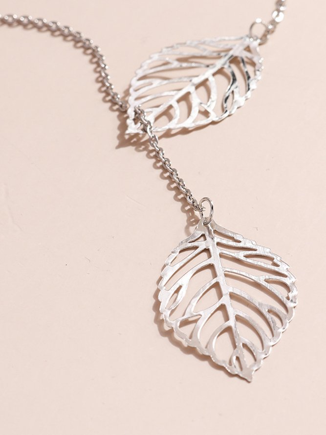 Metal Leaf Necklace