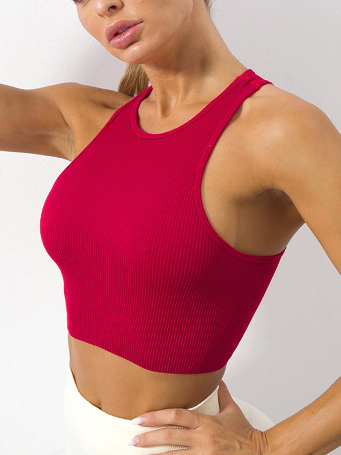 Women's Yoga Fitness Sports Vest High Stretch Seamless Underwear Plus Size