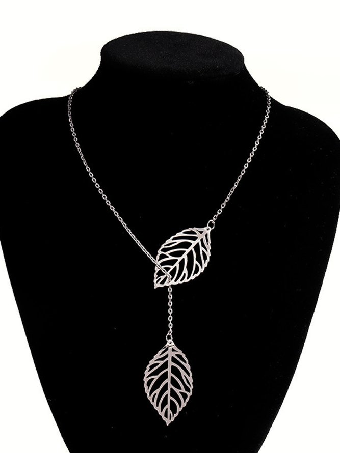 Metal Leaf Necklace