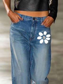 Daisy Denim Casual Loosen Jeans