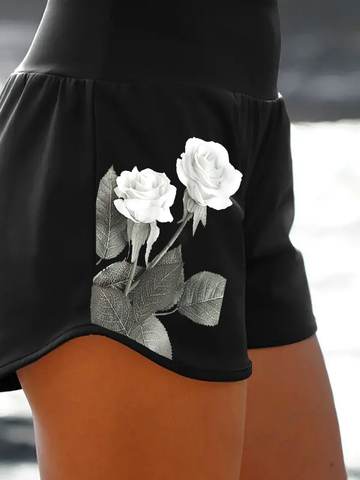 Floral Loosen Casual Shorts