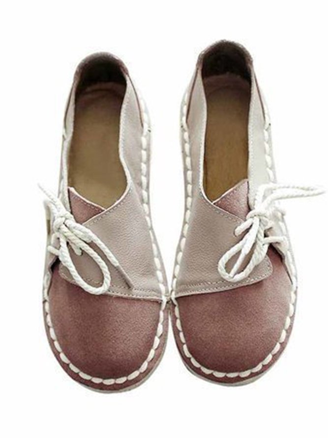Women's Casual Vintage Round Toe Flats All Season Shoes