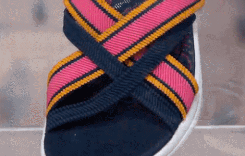 Multi-color Options Contrast Stripes Casual Sports Flip-flops