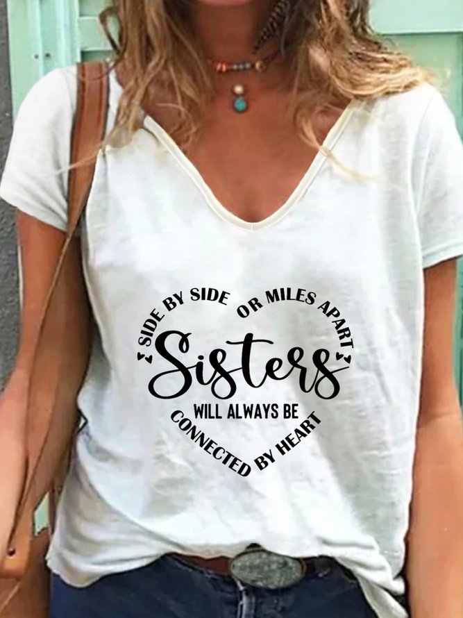 Side By Side Or Miles Apart Sisters Will Always Be Connected By Heart T ...