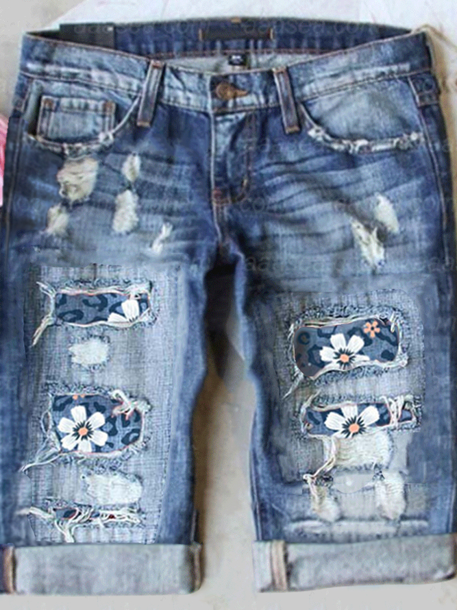 Loosen Ripped Casual Jeans