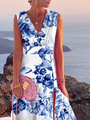 Jersey Vacation Floral Dresses