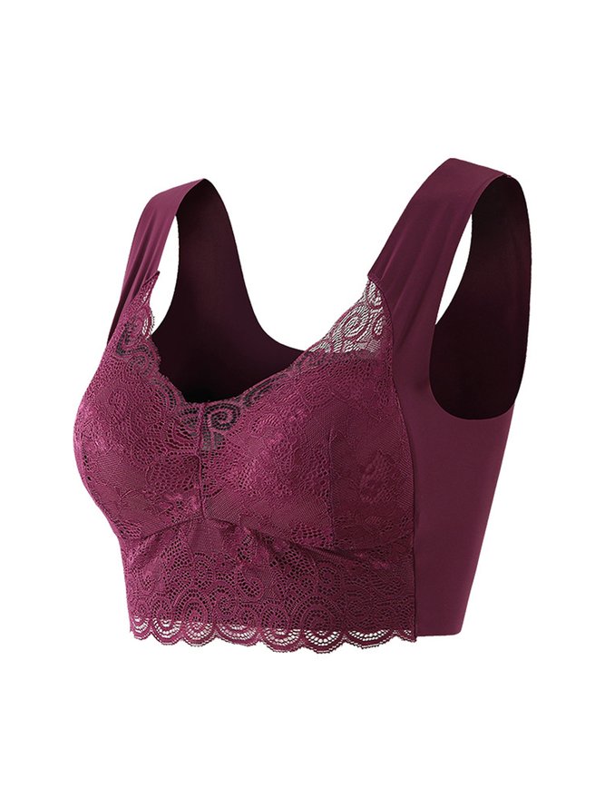 Women's Gathering Side Breasts Seamless Bras noracora