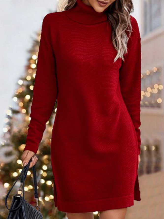 Casual Christmas Long Sleeve Dress