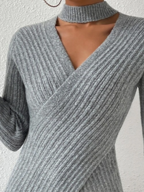 Casual Yarn/Wool Yarn Regular Fit Plain Sweater