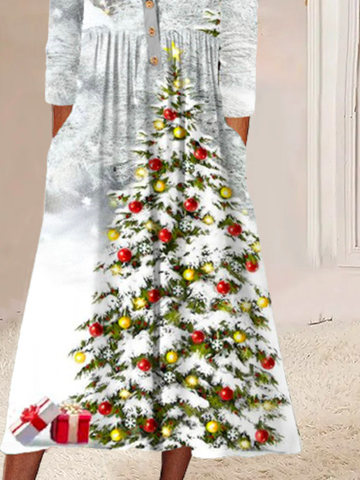 Casual Christmas Loose Dress
