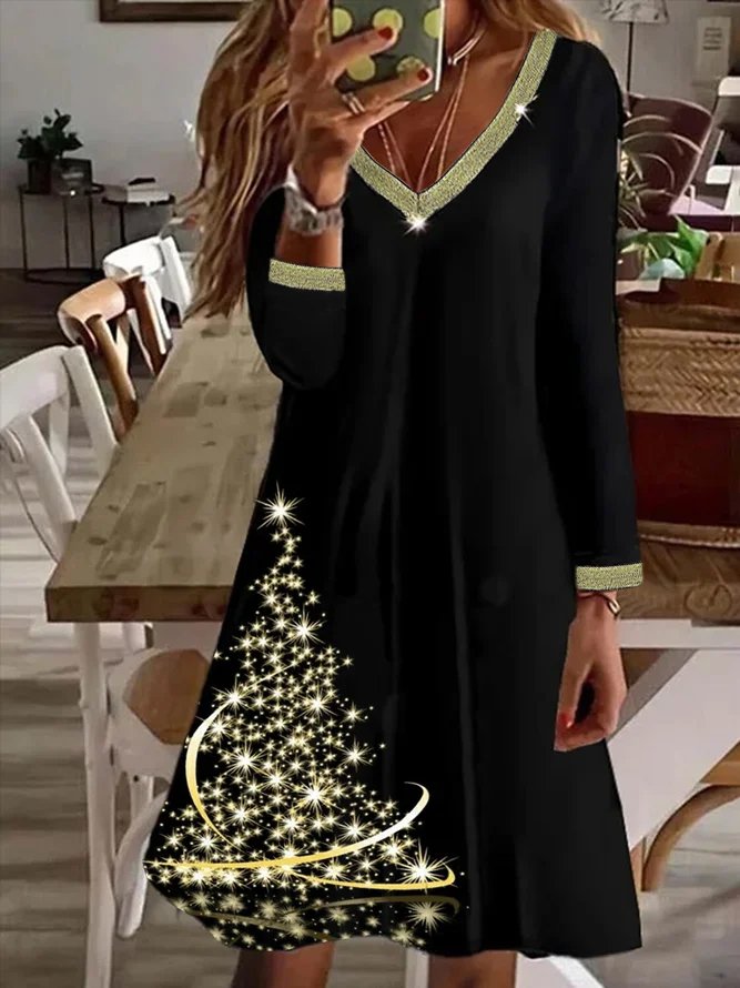 Loose Casual Christmas Dress